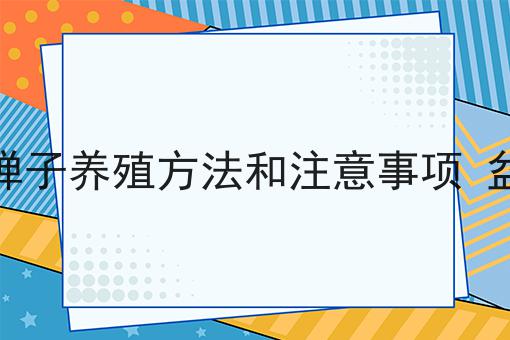 金弹子养殖方法和注意事项 盆栽