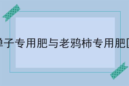 金弹子专用肥与老鸦柿专用肥区别