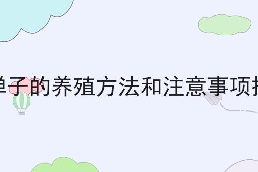 金弹子的养殖方法和注意事项播报