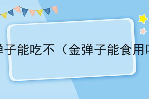 金弹子能吃不（金弹子能食用吗）