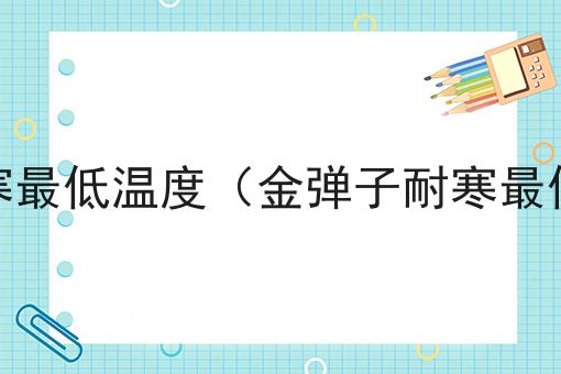 金弹子耐寒最低温度（金弹子耐寒最低多少度）