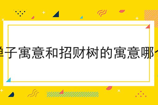 金弹子寓意和招财树的寓意哪个好