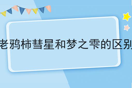 老鸦柿彗星和梦之雫的区别